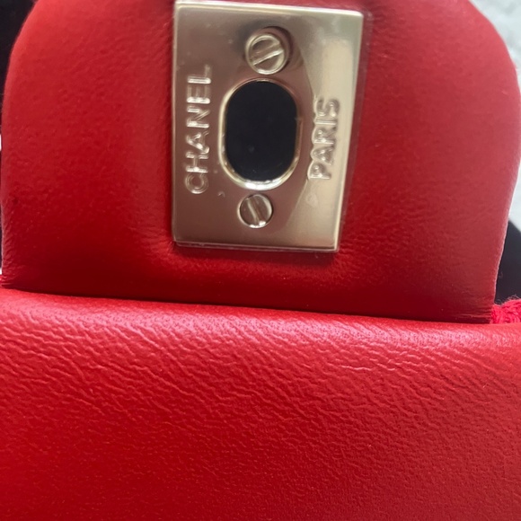 Chanel Mini Rectangle Flap Tweed Red & White Brand New! - Picture 15 of 15